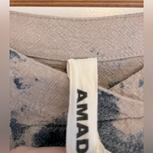 Tan and Blue Dress AMAD, size medium - Picture 3 of 3